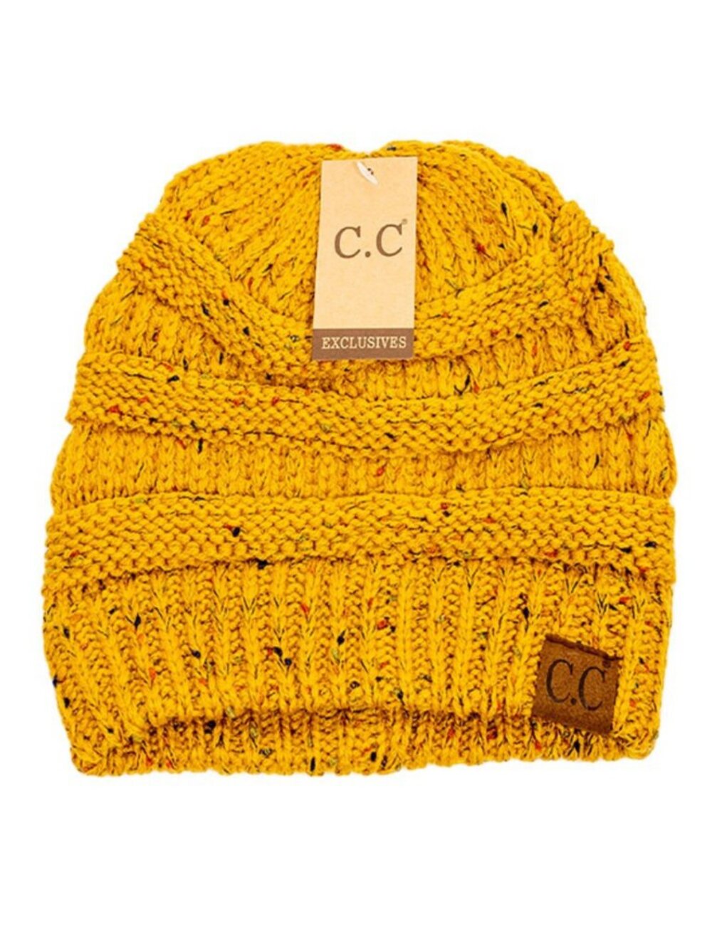 Authentic C.C Exclusives Cable Knit Beanie MUSTARD